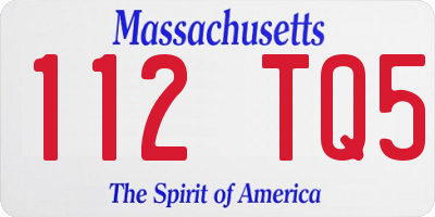MA license plate 112TQ5