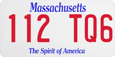 MA license plate 112TQ6