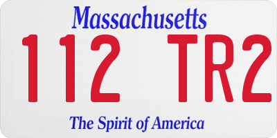 MA license plate 112TR2