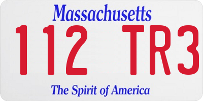 MA license plate 112TR3