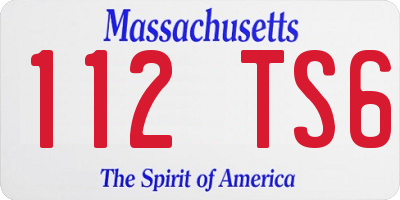 MA license plate 112TS6