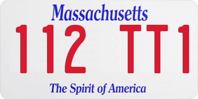 MA license plate 112TT1