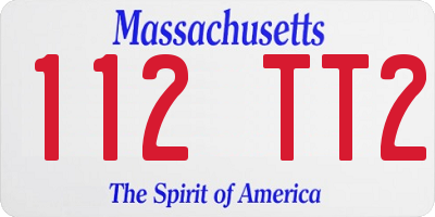 MA license plate 112TT2
