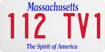 MA license plate 112TV1