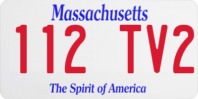 MA license plate 112TV2