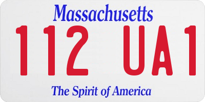 MA license plate 112UA1
