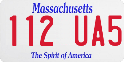 MA license plate 112UA5