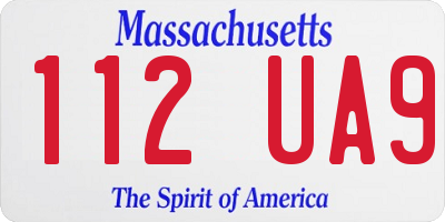 MA license plate 112UA9