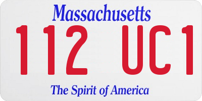 MA license plate 112UC1