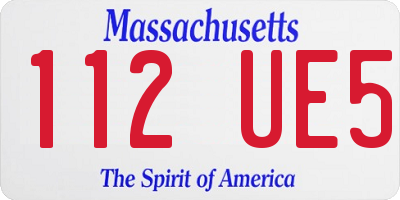 MA license plate 112UE5