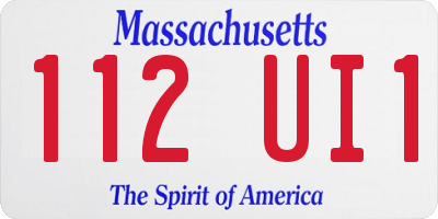 MA license plate 112UI1