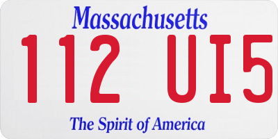 MA license plate 112UI5