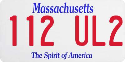 MA license plate 112UL2