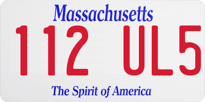 MA license plate 112UL5