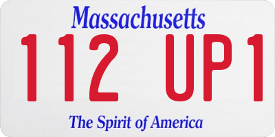 MA license plate 112UP1