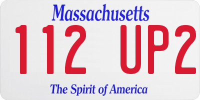 MA license plate 112UP2