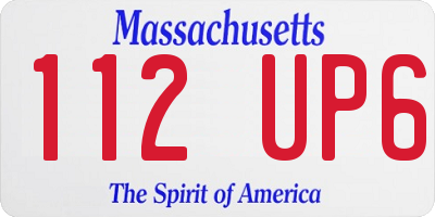 MA license plate 112UP6