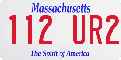 MA license plate 112UR2
