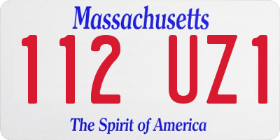 MA license plate 112UZ1