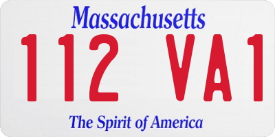 MA license plate 112VA1