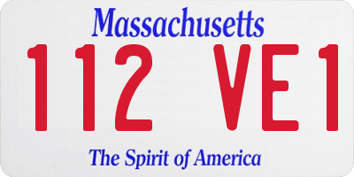 MA license plate 112VE1