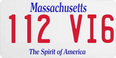 MA license plate 112VI6