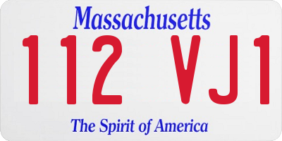 MA license plate 112VJ1