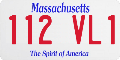MA license plate 112VL1