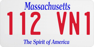 MA license plate 112VN1