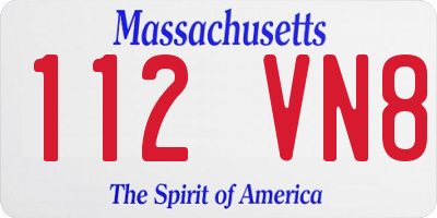 MA license plate 112VN8