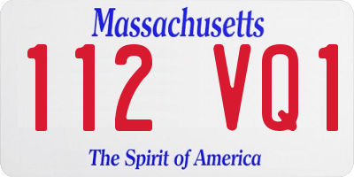 MA license plate 112VQ1