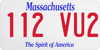 MA license plate 112VU2