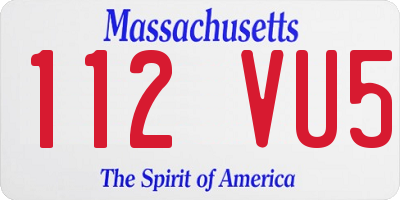 MA license plate 112VU5