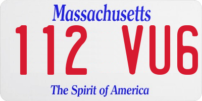 MA license plate 112VU6