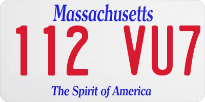 MA license plate 112VU7