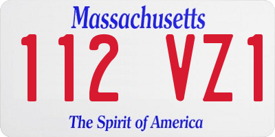 MA license plate 112VZ1
