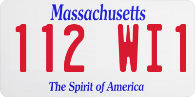 MA license plate 112WI1