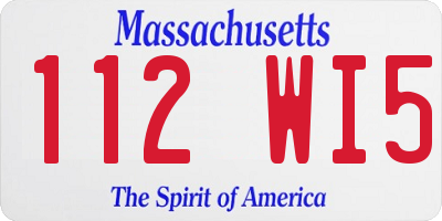 MA license plate 112WI5