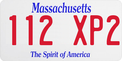 MA license plate 112XP2