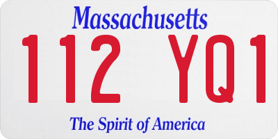 MA license plate 112YQ1
