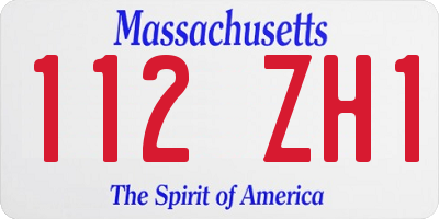 MA license plate 112ZH1
