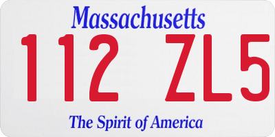 MA license plate 112ZL5
