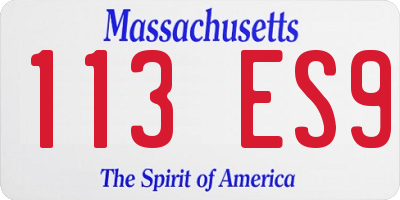 MA license plate 113ES9