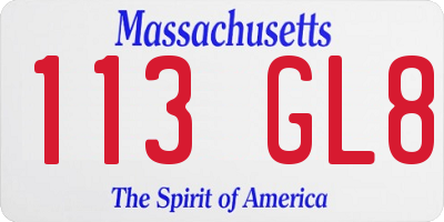 MA license plate 113GL8
