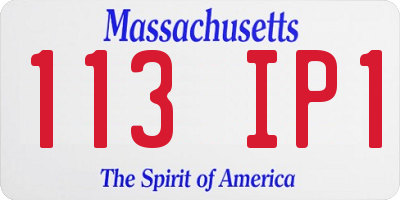 MA license plate 113IP1