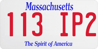 MA license plate 113IP2