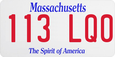 MA license plate 113LQ0