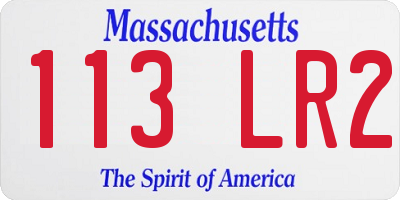 MA license plate 113LR2