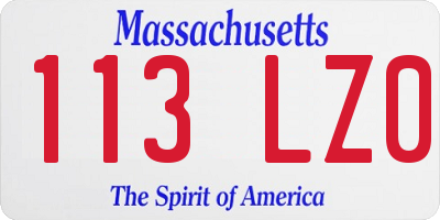 MA license plate 113LZ0
