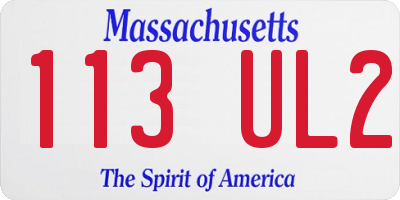 MA license plate 113UL2